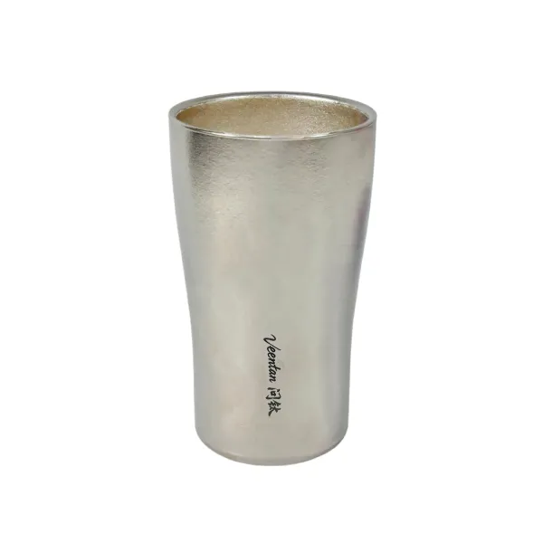 Pure Titanium Double Wall Cup Natural Silver
