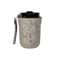 Pure Titanium Coffee Mug Crystal Silver