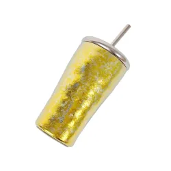 Pure Titanium Tumbler With Straw Lid Crystal Gold Pure Titanium Tumbler With Straw Lid Crystal Gold